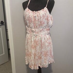 Floral Pink and White Romper